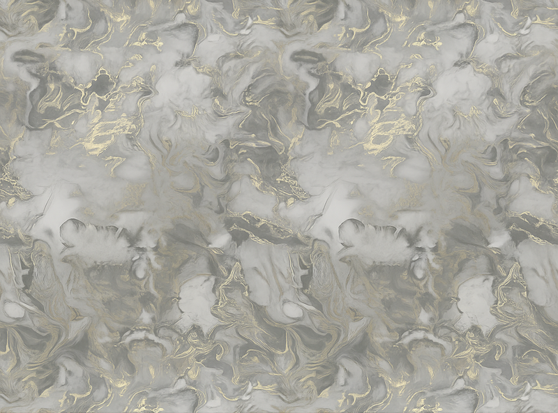 Tapis vinyle chambre marbre liquide gris métallisé - TenStickers