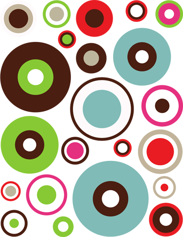 Tapis vinyle géométrique cercles simples - TenStickers