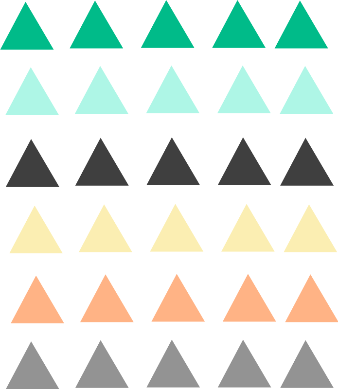 Tapis vinyle géométrique triangles pour bébé 30 pièces - TenStickers