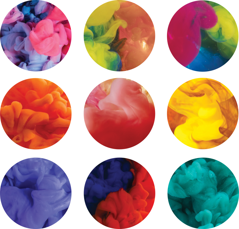 Tapis vinyle géométrique set d'autocollants colorés - TenStickers
