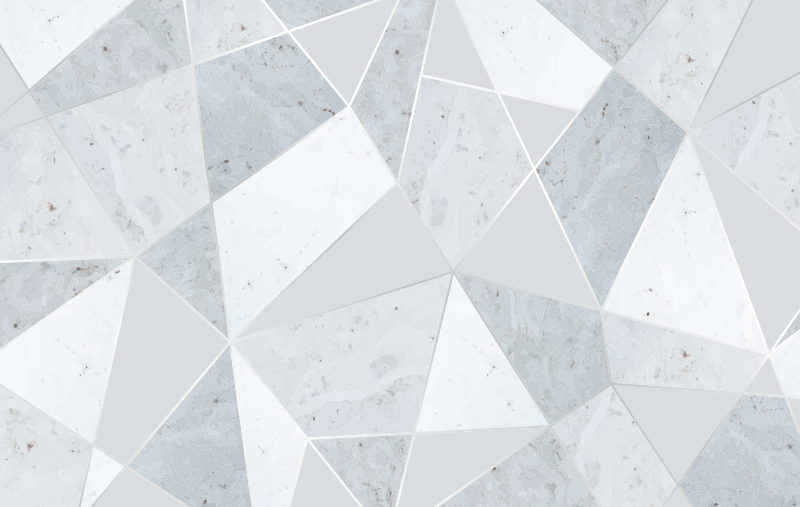 Tapis vinyle géométrique marbre gris triangulaire - TenStickers