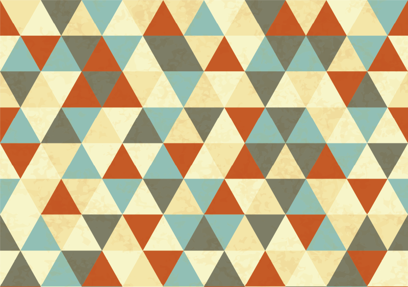 Tapis vinyle géométrique motif triangles colorés - TenStickers