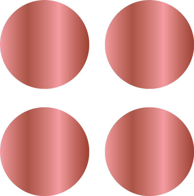 Tapis vinyle géométrique pois doré rose - TenStickers