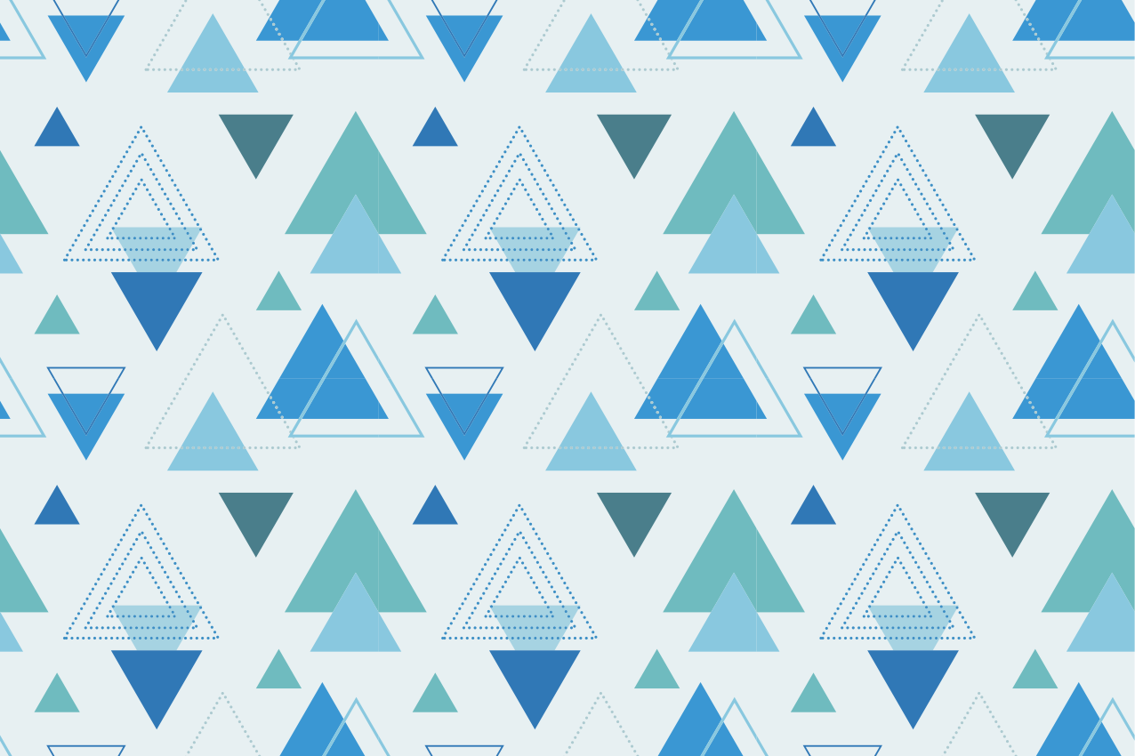 Tapis vinyle géométrique motif art mural triangle bleu - TenStickers