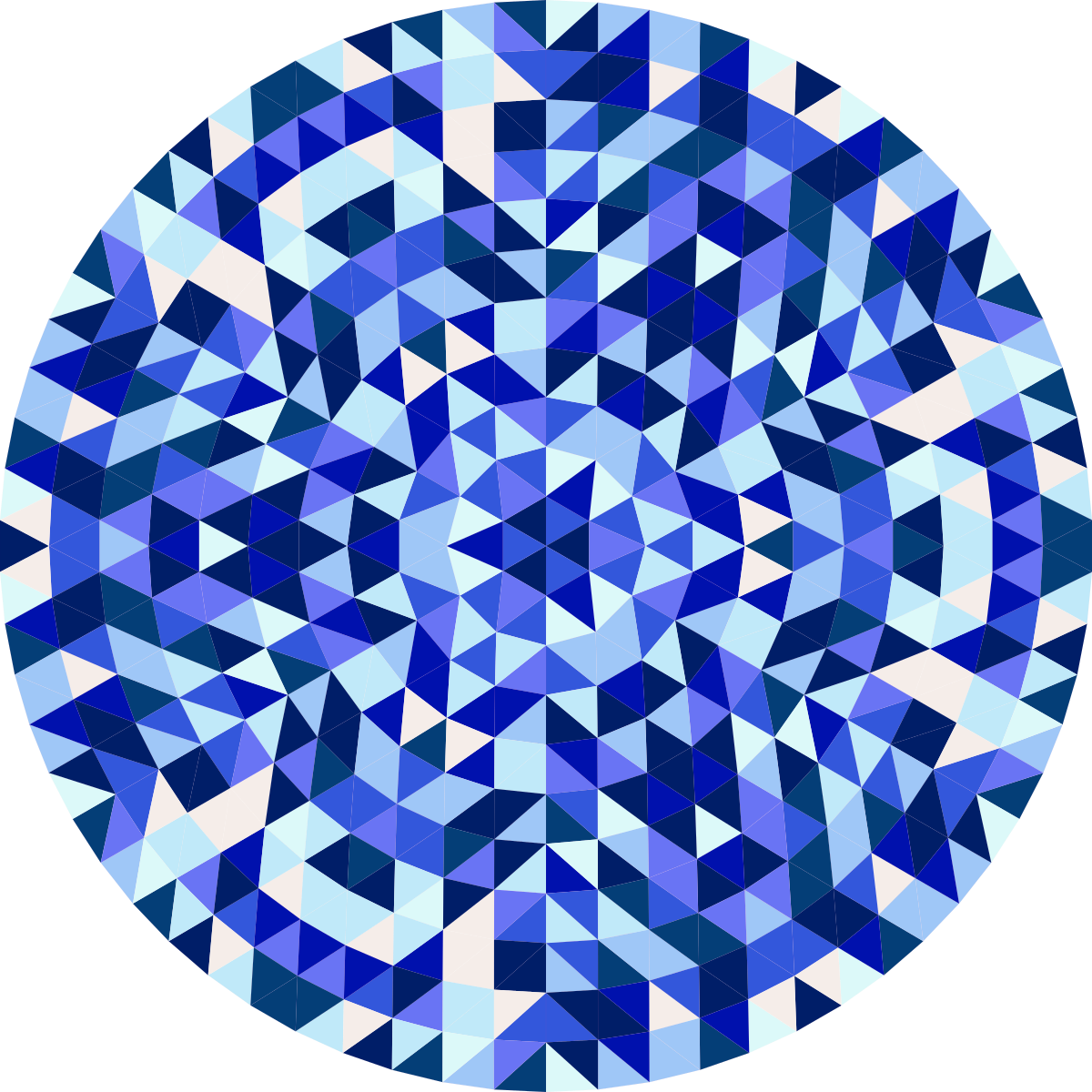 Tapis vinyle géométrique motif bleu circulaire - TenStickers