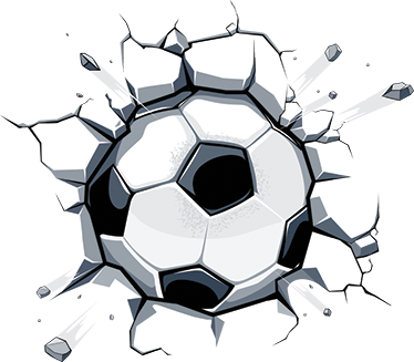Tapis vinyle pour enfants ballon de football 3d - TenStickers