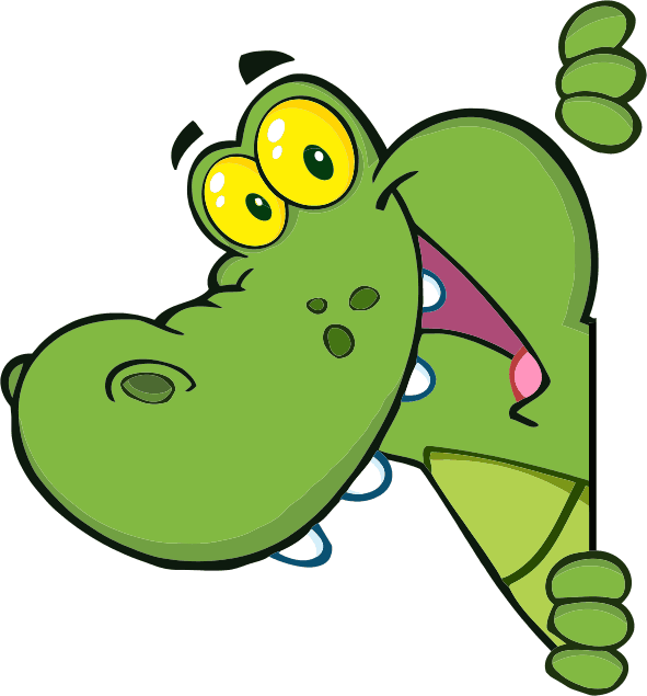 Tapis vinyle pour enfants crocodile vert joyeux - TenStickers