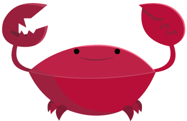 Tapis vinyle pour enfants crabe rouge souriant - TenStickers