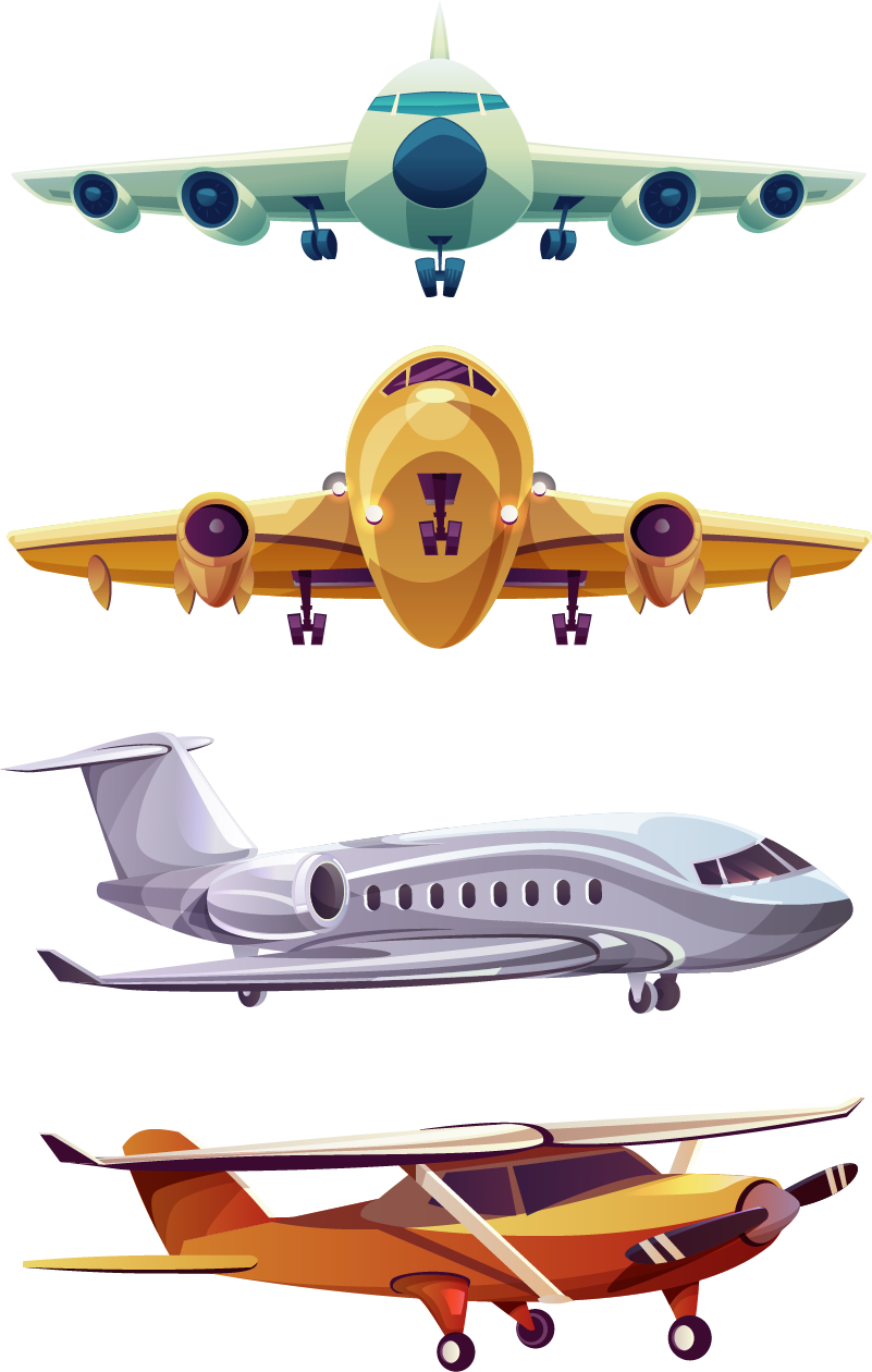 Tapis vinyle pour enfants pack d'avions avant - TenStickers