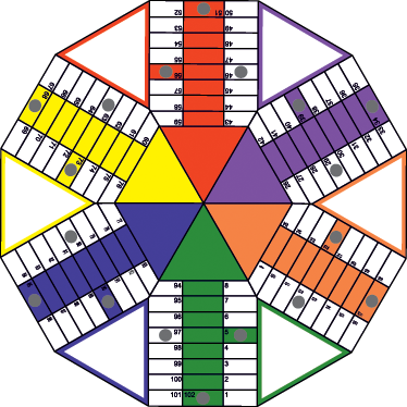 Tapis vinyle pour enfants motif géométrique parchis - TenStickers