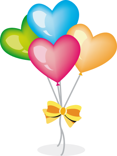 Tapis vinyle pour enfants ballons en forme de cœur - TenStickers