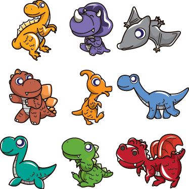 Tapis vinyle pour enfants dinosaures bébés - TenStickers