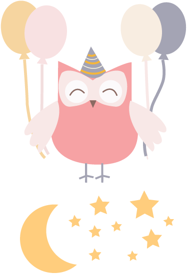 Tapis vinyle pour enfants hibou festif - TenStickers