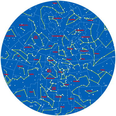 Tapis vinyle pour enfants constellations hémisphère sud - TenStickers