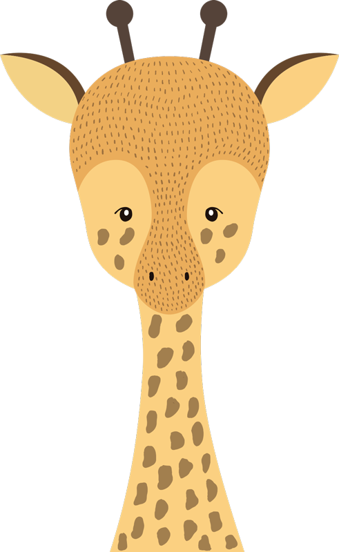 Tapis vinyle pour enfants dessin de girafe bébé - TenStickers