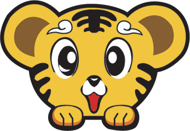 Tapis vinyle pour enfants tigre heureux bébé - TenStickers