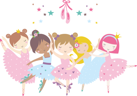 Tapis vinyle pour enfants illustration colorée de ballet - TenStickers