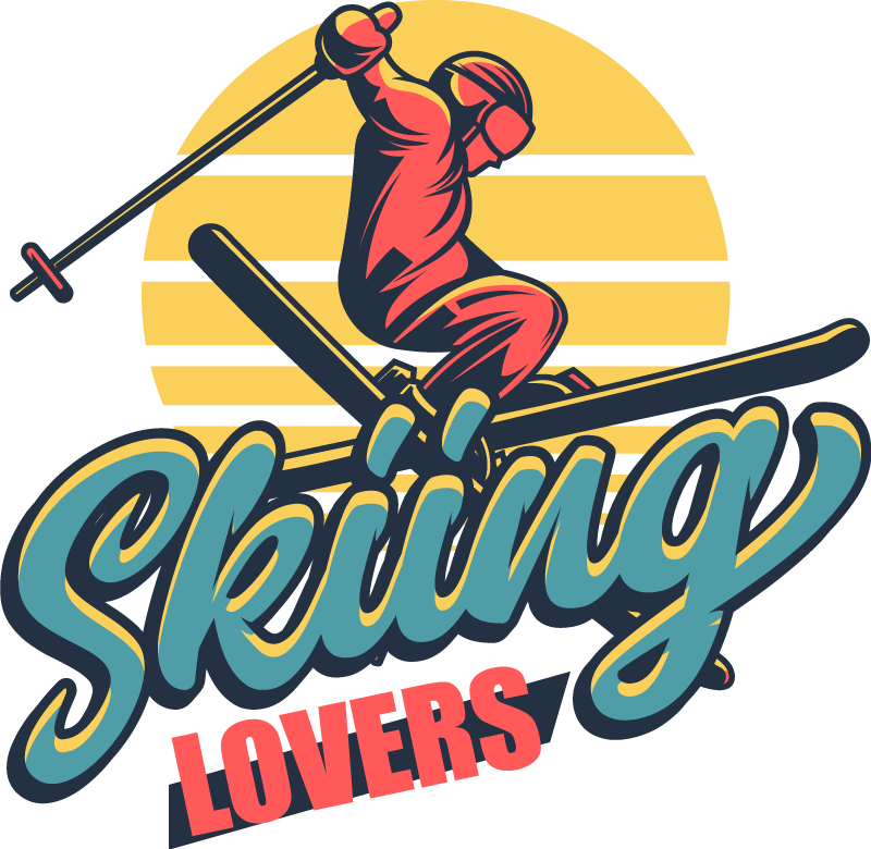 Tapis vinyle chambre pour les amoureux du ski - TenStickers