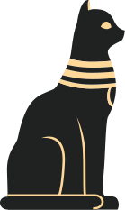 Tapis vinyle chambre chat égyptien - TenStickers