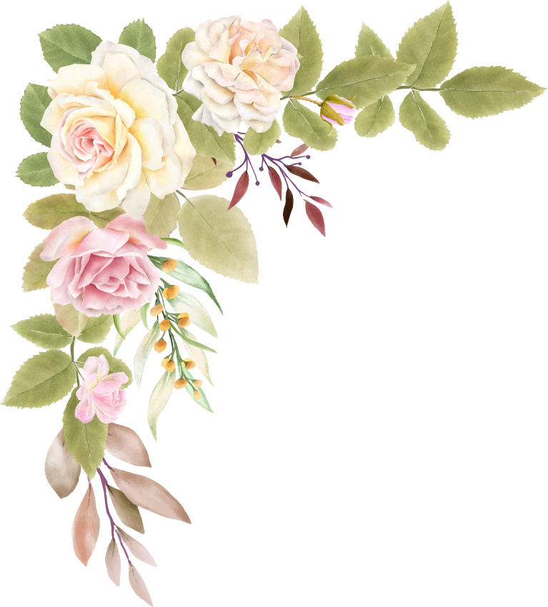 Tapis vinyle chambre roses blanches et roses - TenStickers