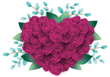 Tapis vinyle chambre couronne de cœur avec roses - TenStickers