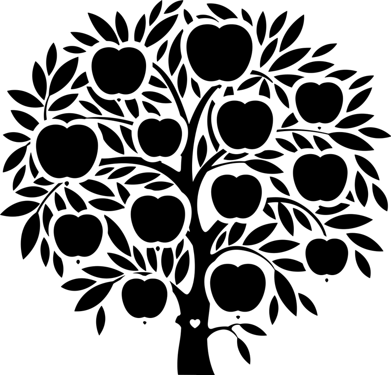 Tapis vinyle chambre arbre généalogique noms - TenStickers