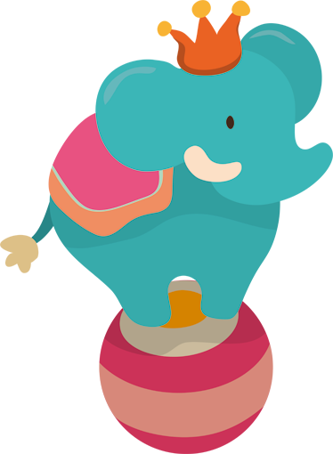 Tapis vinyle pour enfants éléphant équilibriste - TenStickers