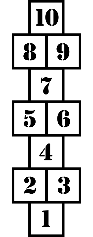 Tapis vinyle jeux moderne de marelle enfants - TenStickers