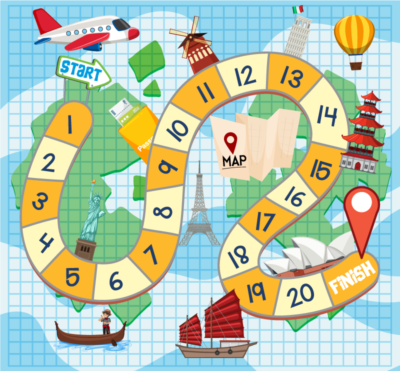 Tapis vinyle jeux carte de jeu de société - TenStickers