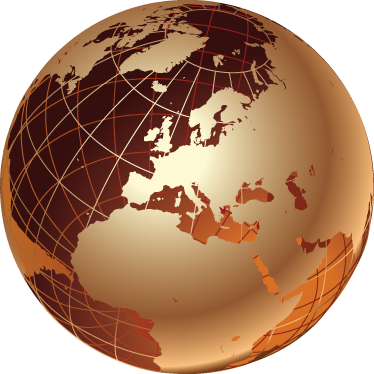 Tapis vinyle carte du monde dorée europe - TenStickers