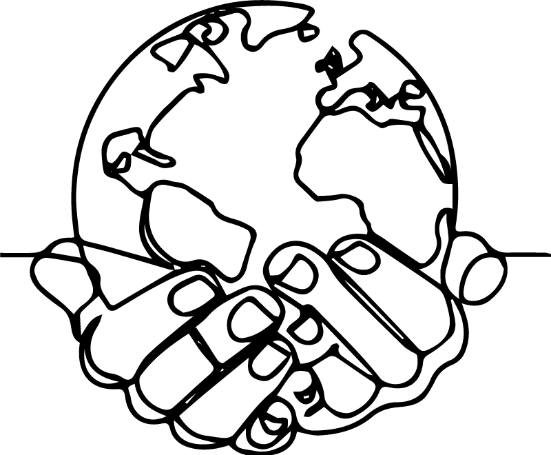 Tapis vinyle carte du monde terre minimaliste - TenStickers