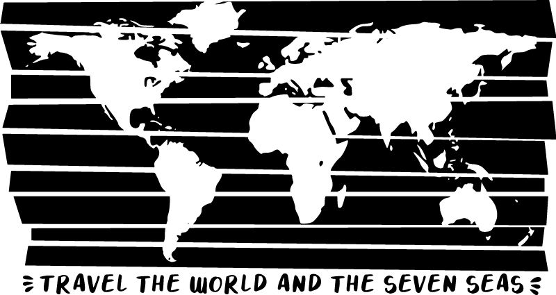 Tapis vinyle carte du monde pour voyager à travers le monde - TenStickers