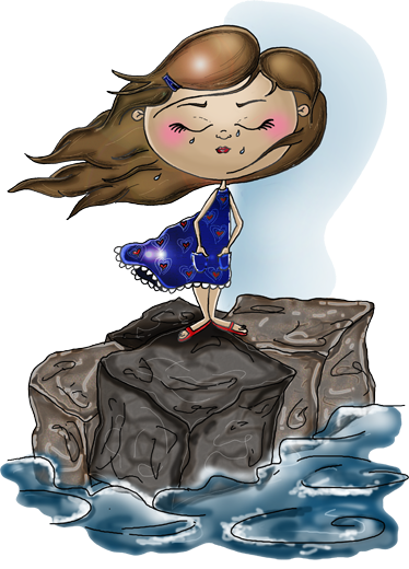 Tapis vinyle pour enfants fille au bord de la mer - TenStickers