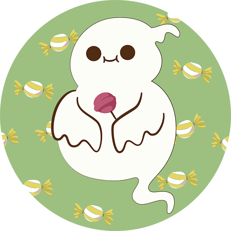 Tapis vinyle pour enfants fantôme amusant - TenStickers