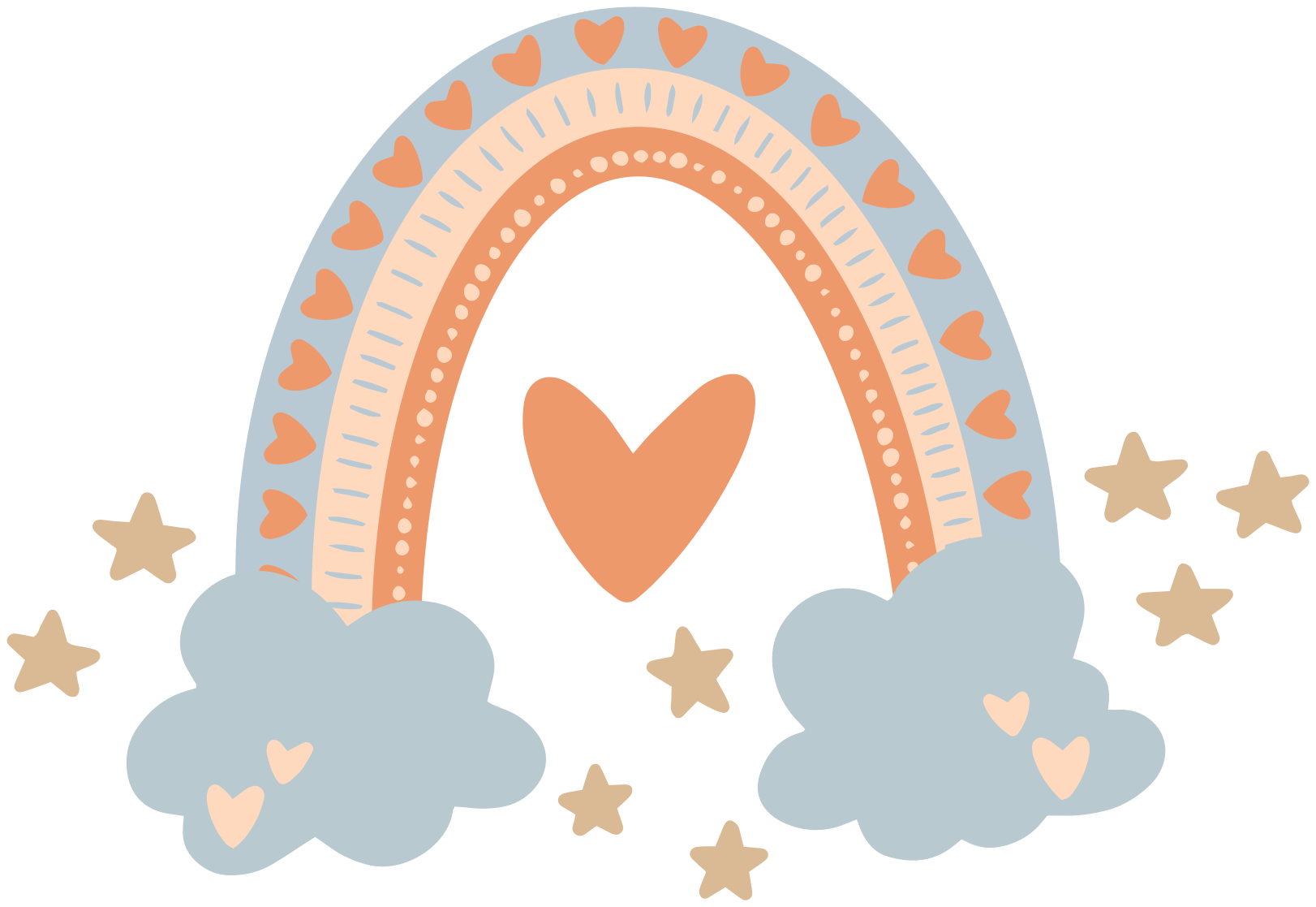 Tapis vinyle pour enfants couleurs pastel arc-en-ciel - TenStickers