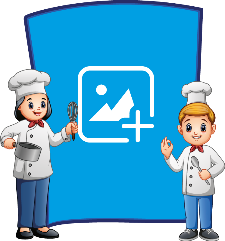 Tapis vinyle pour enfants cadre photo petit chef - TenStickers