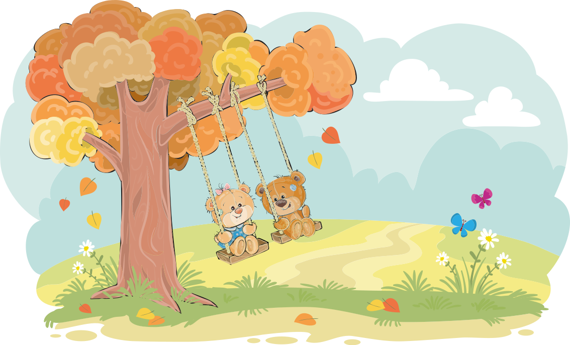Tapis vinyle pour enfants oursons dans les bois - TenStickers