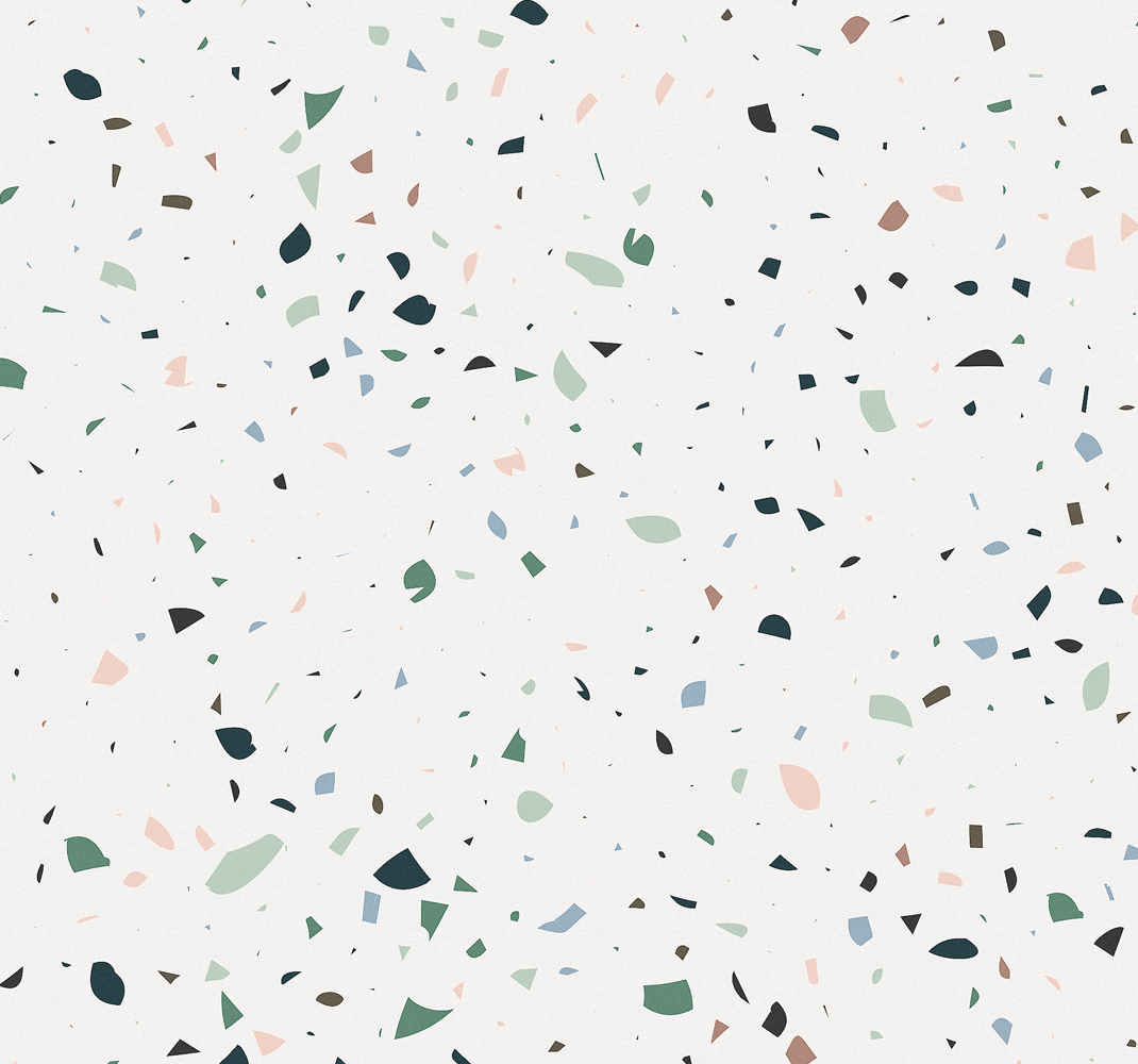 Tapis vinyle salle de bain terrazzo blanc - TenStickers