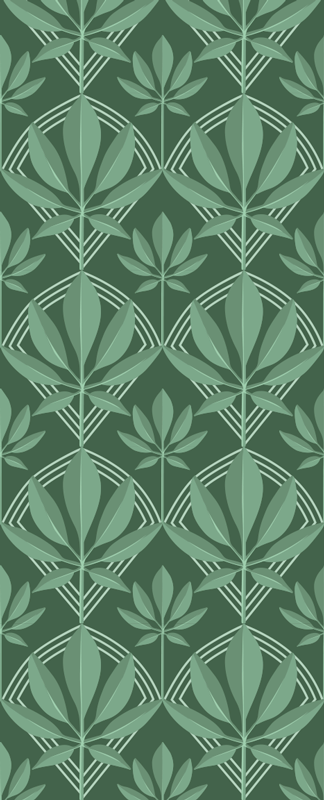 Tapis vinyle salle de bain bouteille verte déco art déco - TenStickers
