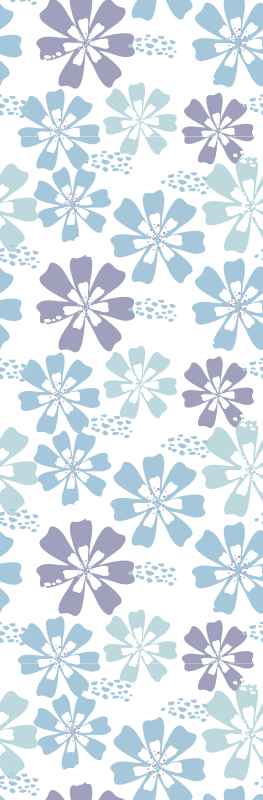 Tapis vinyle salle de bain motif floral pastel - TenStickers