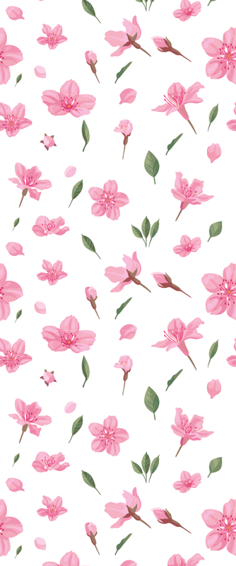 Tapis vinyle salle de bain fleurs pastel rose aquarelle - TenStickers