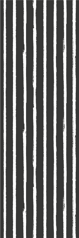 Tapis vinyle salle de bain motifs modernes noir et blanc - TenStickers