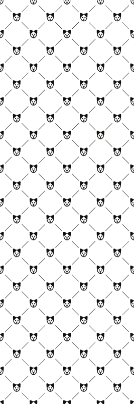 Tapis vinyle salle de bain motif géométrique noir et blanc - TenStickers