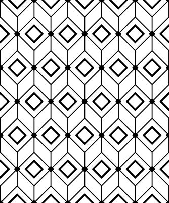Tapis vinyle géométrique éléments de diamant modernes - TenStickers