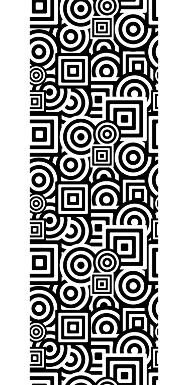 Tapis vinyle salle de bain motifs concentriques - TenStickers