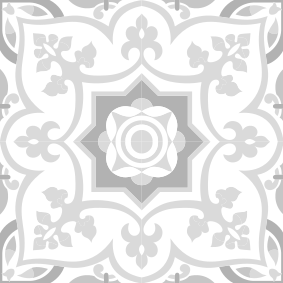 Tapis vinyle salle de bain motifs carreaux marocains gris - TenStickers