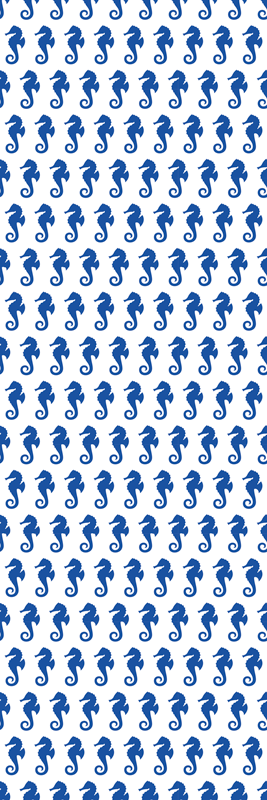Tapis vinyle salle de bain hippocampe de douche - TenStickers