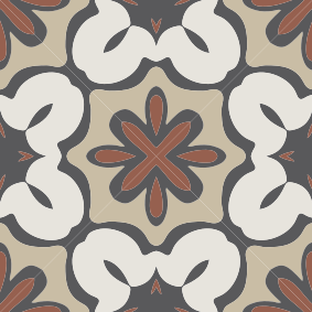 Tapis vinyle salle de bain style gracia marron hydraulic - TenStickers