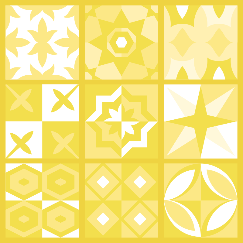 Tapis vinyle salle de bain jaune illuminating - TenStickers