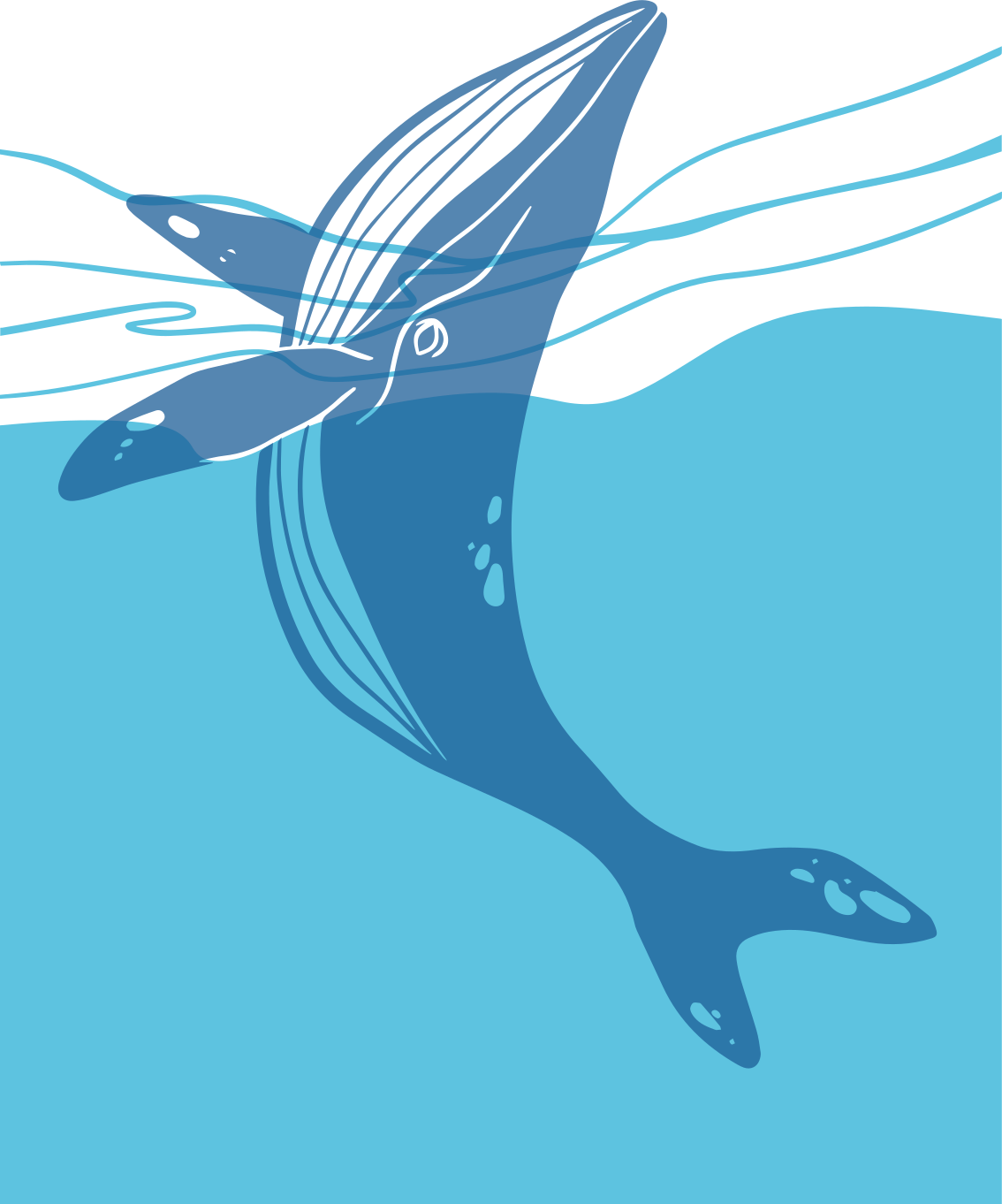 Tapis vinyle salle de bain autocollants baleines - TenStickers